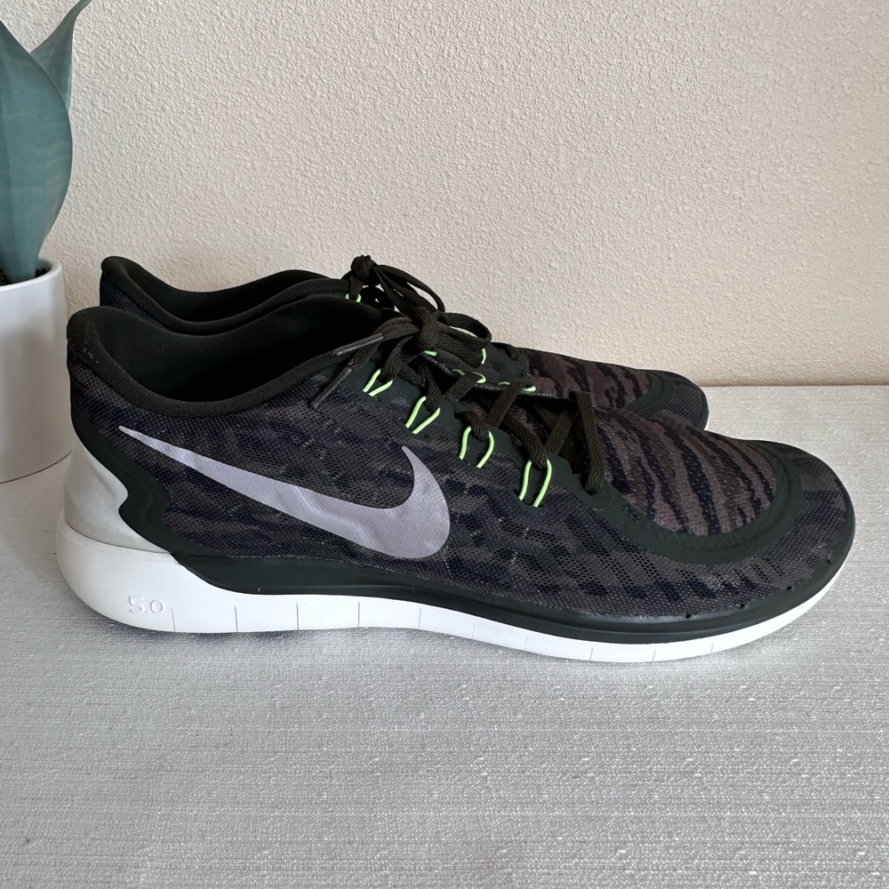 NIKE Barefoot Running 5.0 Gray/Green Mesh lace Up Athletic Sneakers Men’s 15 - Picture 5 of 15